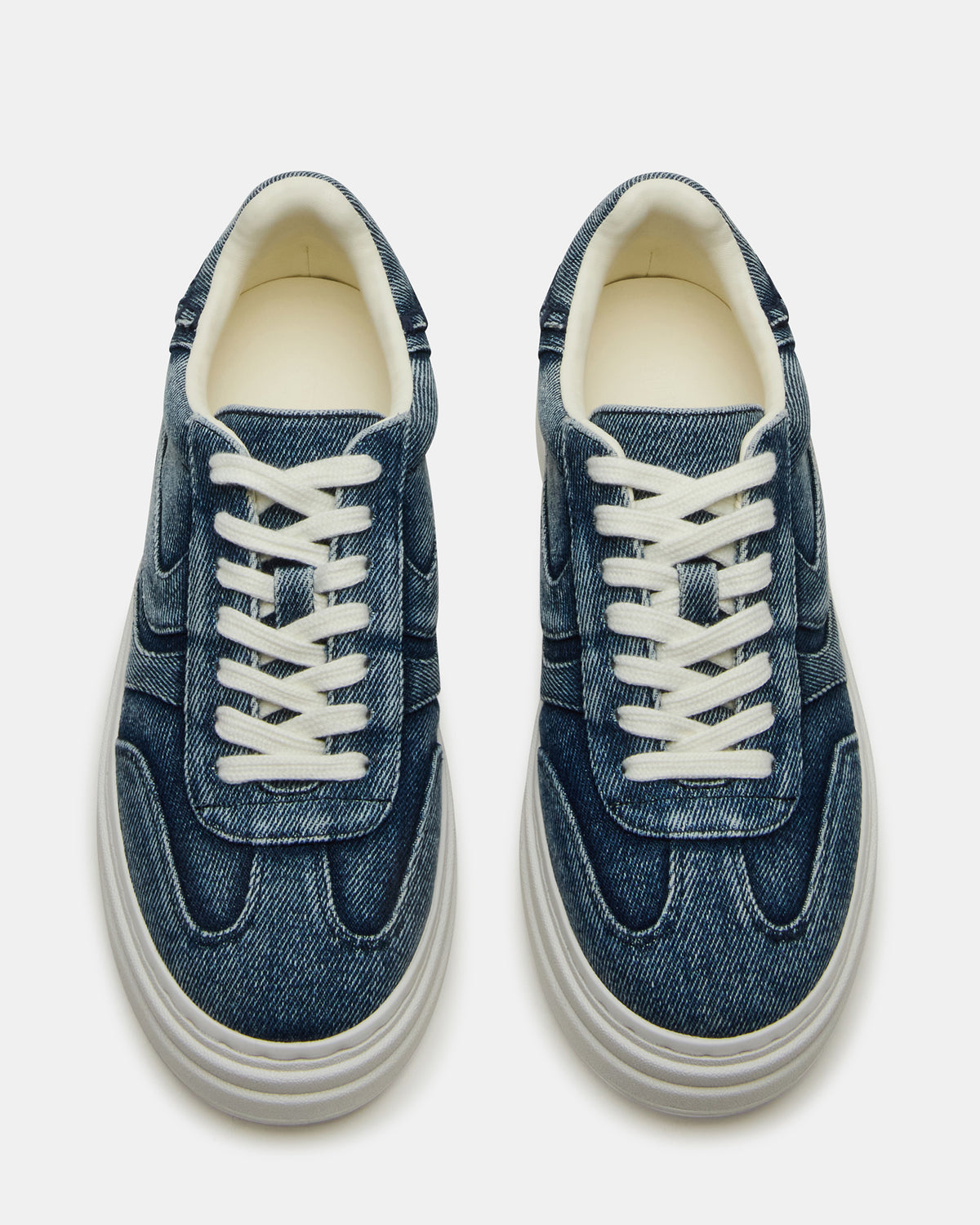 DODGE Denim Fabric Low-Top Platform Women's Sneaker - Steve Madden