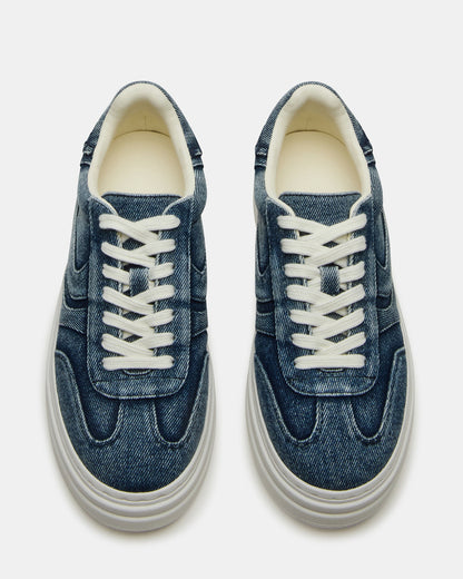 DODGE Denim Fabric Low-Top Platform Women's Sneaker - Steve Madden