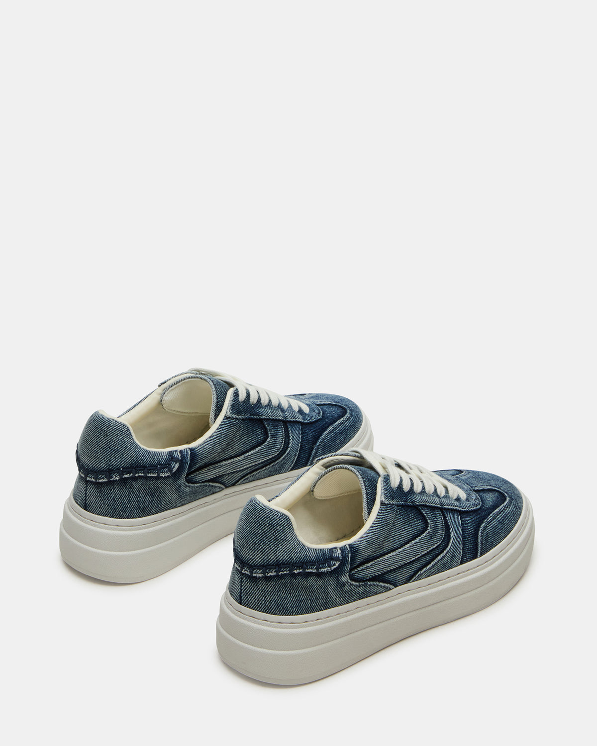 DODGE Denim Fabric Low-Top Platform Women's Sneaker - Steve Madden