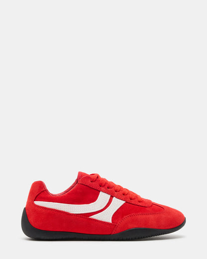 DOBSON Red Women's Low-Top Lace-Up Sneaker - Steve Madden