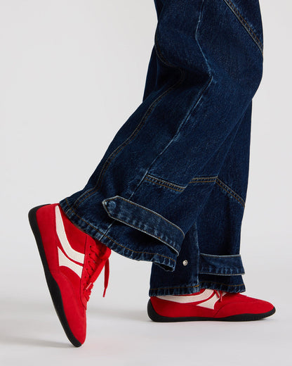 DOBSON Red Women's Low-Top Lace-Up Sneaker - Steve Madden