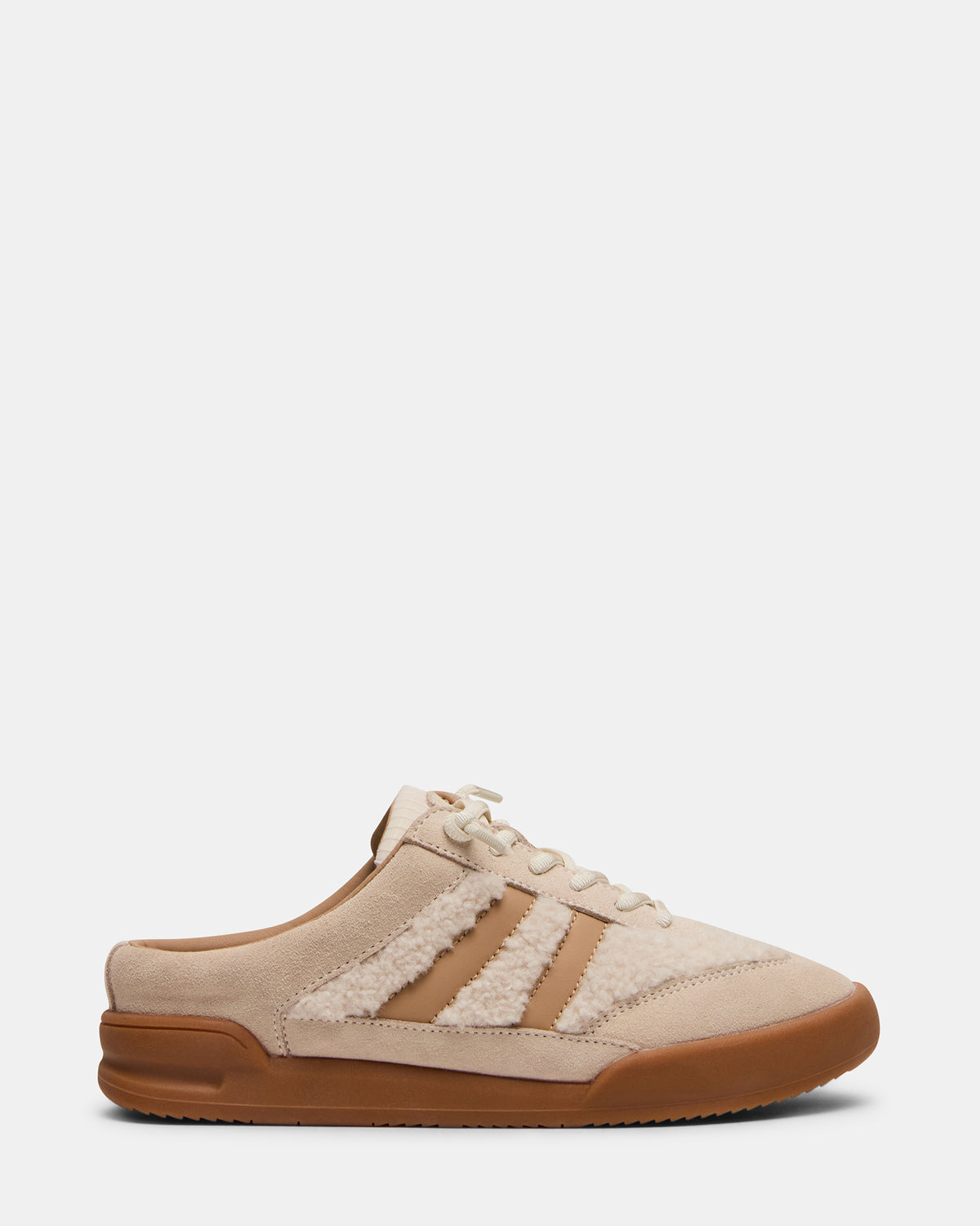 VANDY Faux Fur Bone Multi Low-Top Lace-Up Mule Women's Sneaker - Steve Madden