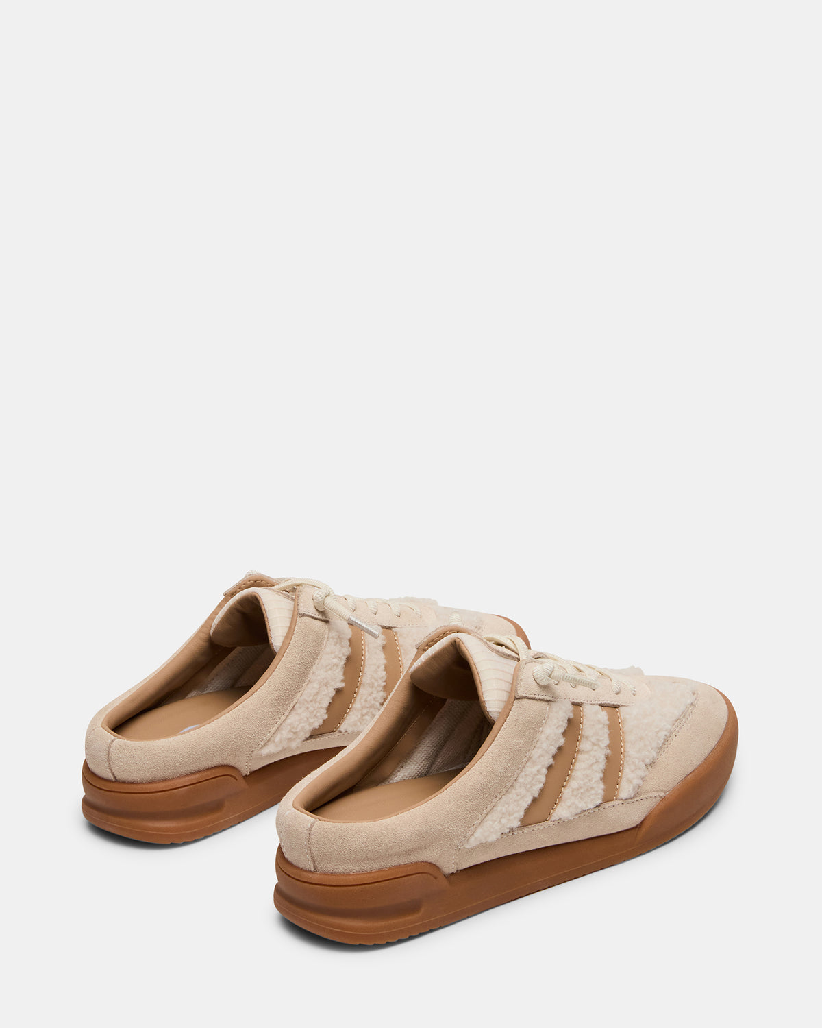 VANDY Faux Fur Bone Multi Low-Top Lace-Up Mule Women's Sneaker - Steve Madden