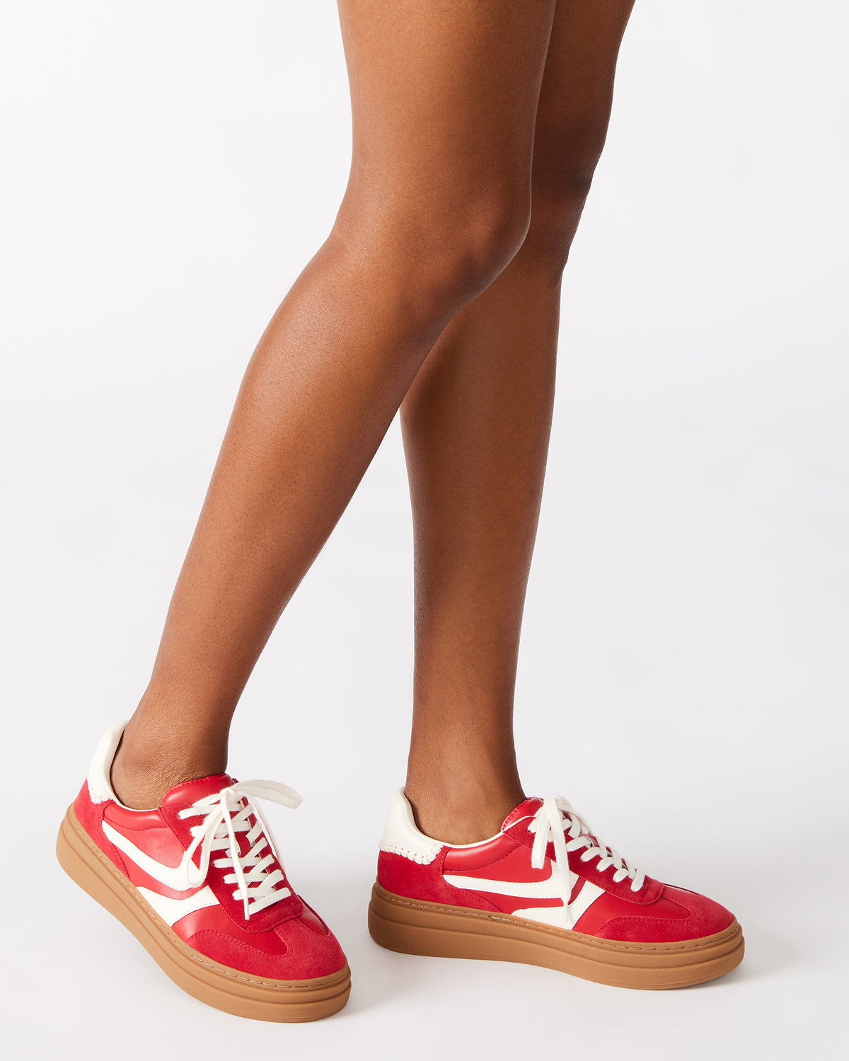 DODGE Red Multi Low-Top Platform Women's Sneaker - Steve Madden