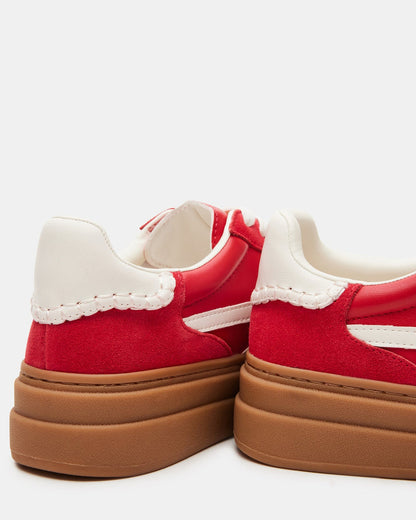 DODGE Red Multi Low-Top Platform Women's Sneaker - Steve Madden