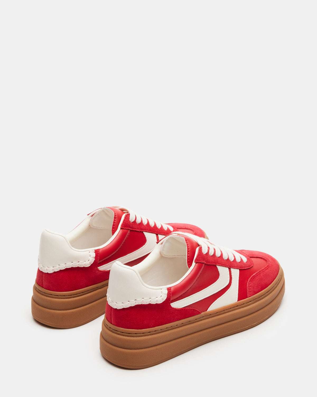 DODGE Red Multi Low-Top Platform Women's Sneaker - Steve Madden