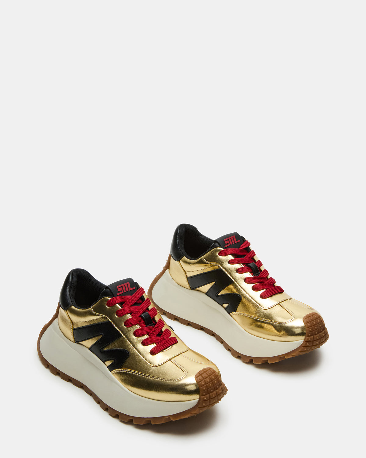 SUPERCAMPO Gold Multi Women's Platform Low-Top Sneaker - Steve Madden