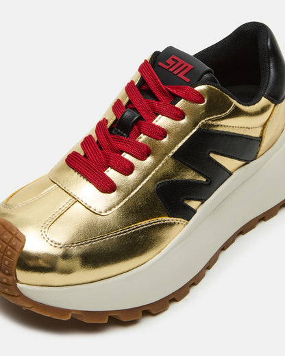 SUPERCAMPO Gold Multi Women's Platform Low-Top Sneaker - Steve Madden