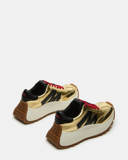SUPERCAMPO Gold Multi Women's Platform Low-Top Sneaker - Steve Madden