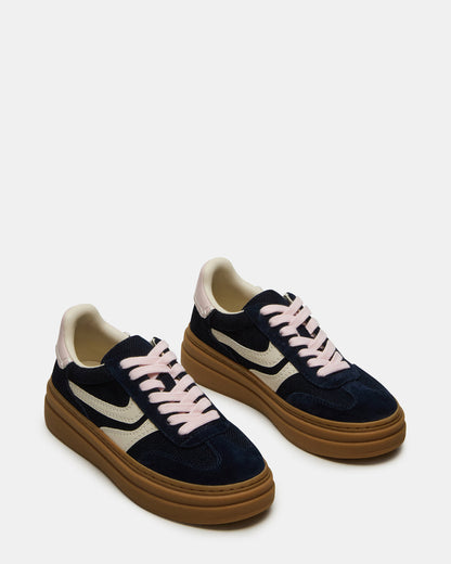 DODGE Navy Low-Top Platform Women's Sneaker - Steve Madden