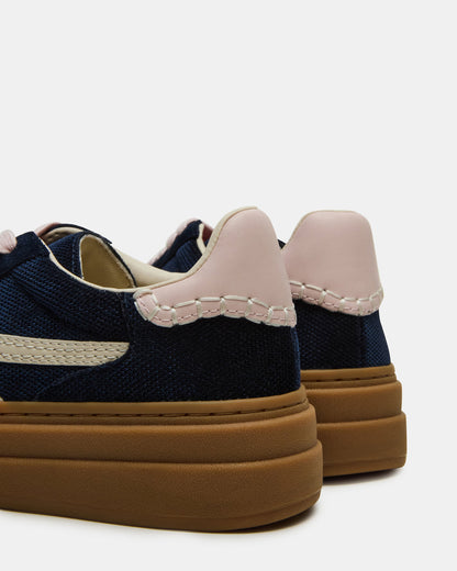 DODGE Navy Low-Top Platform Women's Sneaker - Steve Madden