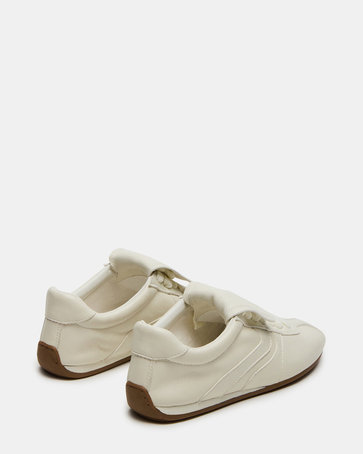 MOBILITY White Leather Women's Low-Top Lace-Up Sneaker - Steve Madden