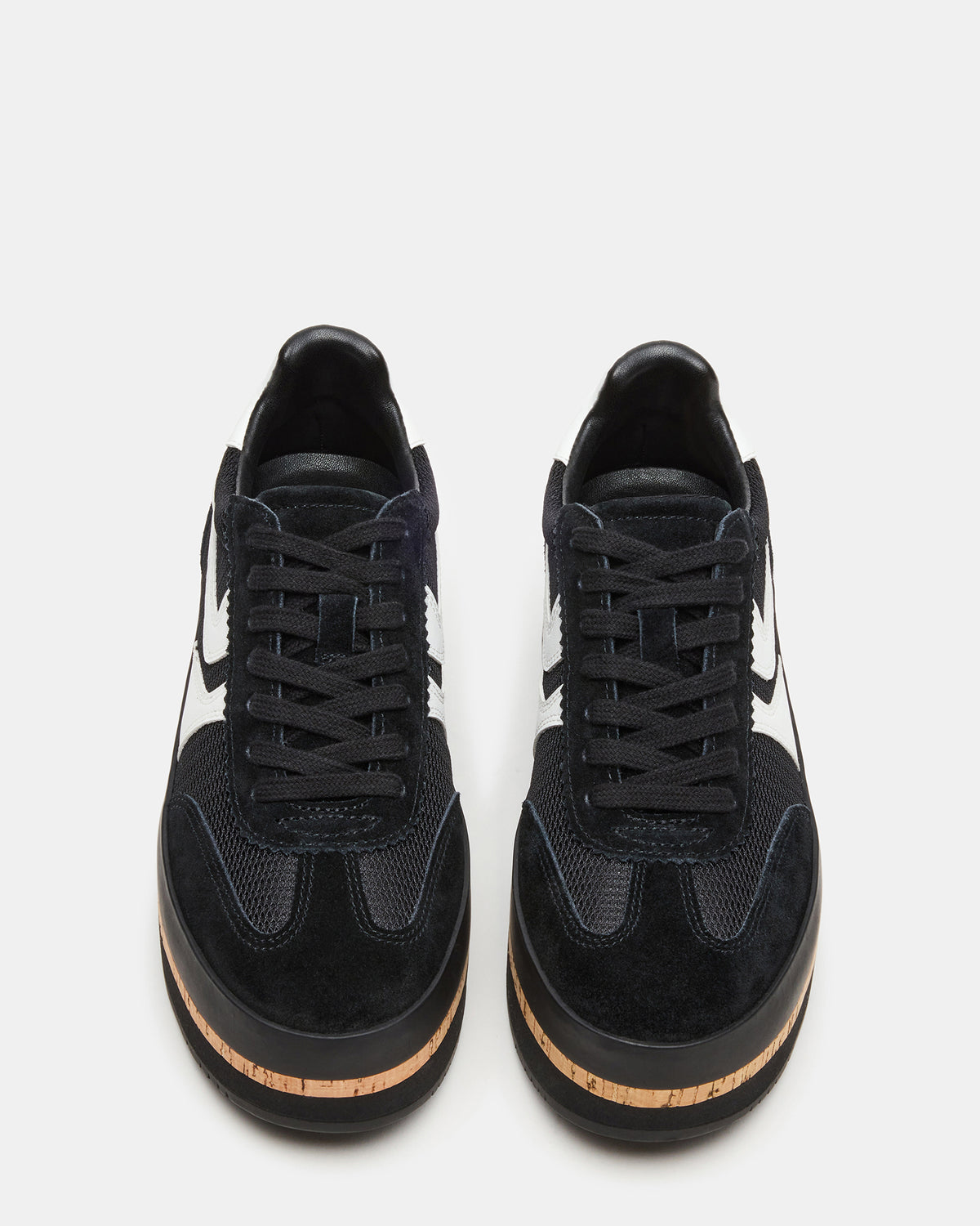 JUDGE Black Multi Platform Low-Top Lace-Up Women's Sneaker - Steve Madden