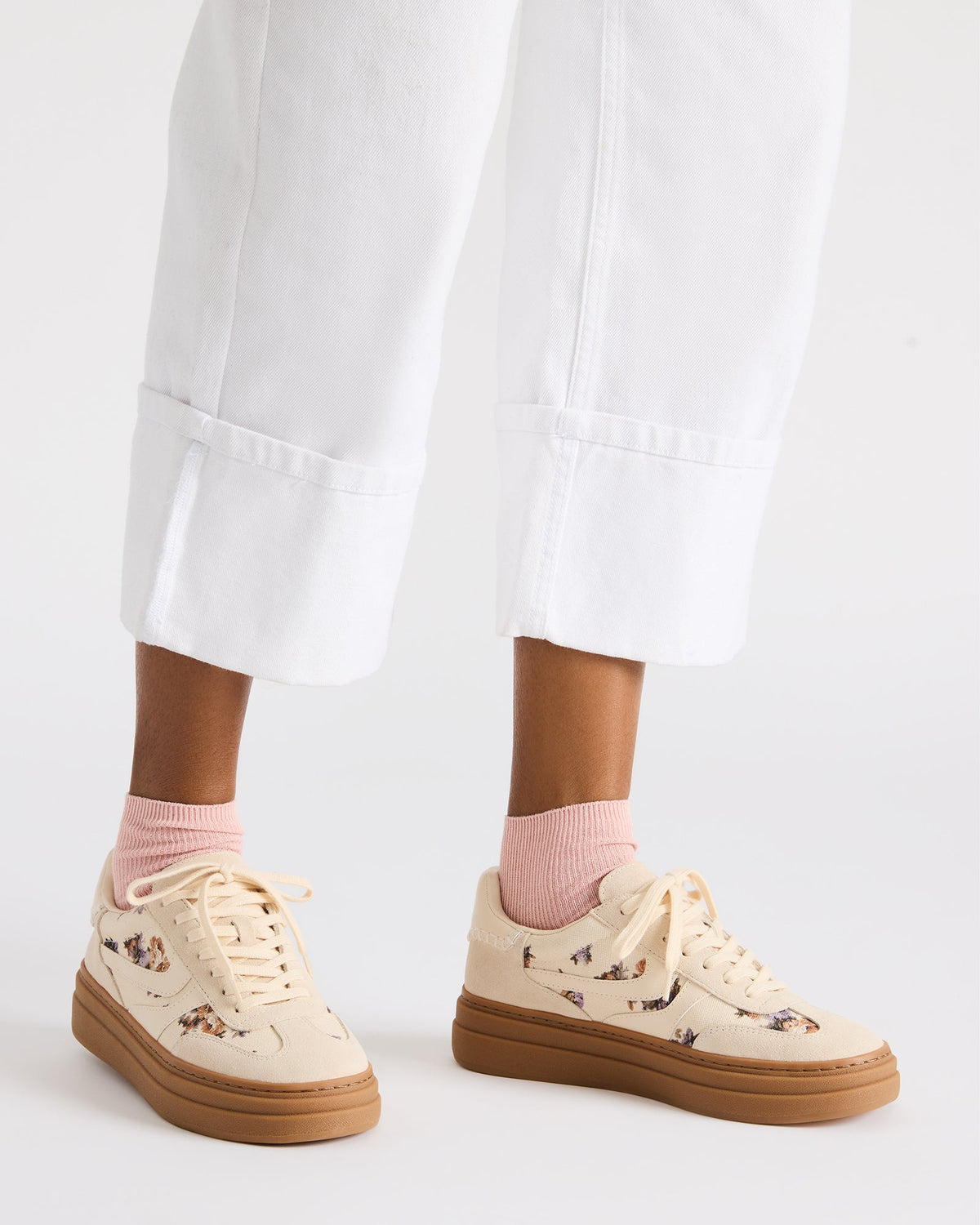 DODGE Floral Multi Low-Top Platform Women's Sneaker - Steve Madden