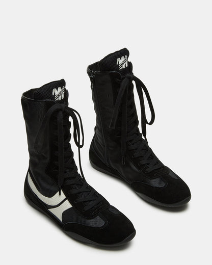 PAXTIN Black Multi Women's High-Top Lace-Up Sneaker - Steve Madden