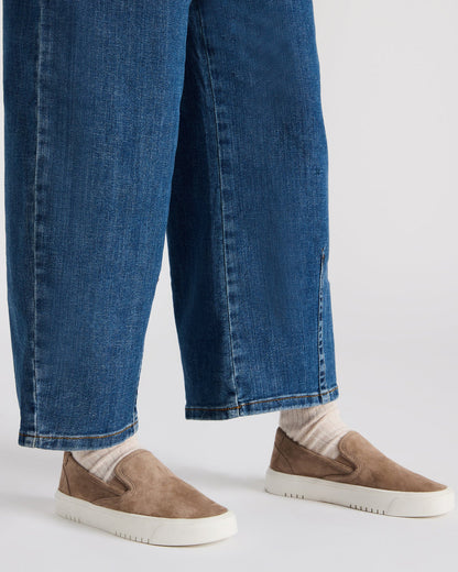MURPHY Taupe Suede Low-Top Sneaker | Women's Sneakers - Steve Madden