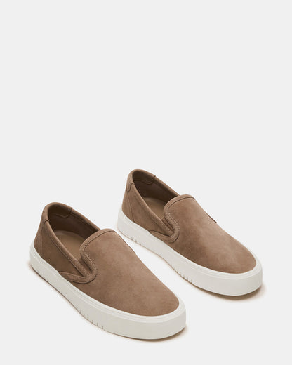 MURPHY Taupe Suede Low-Top Sneaker | Women's Sneakers - Steve Madden