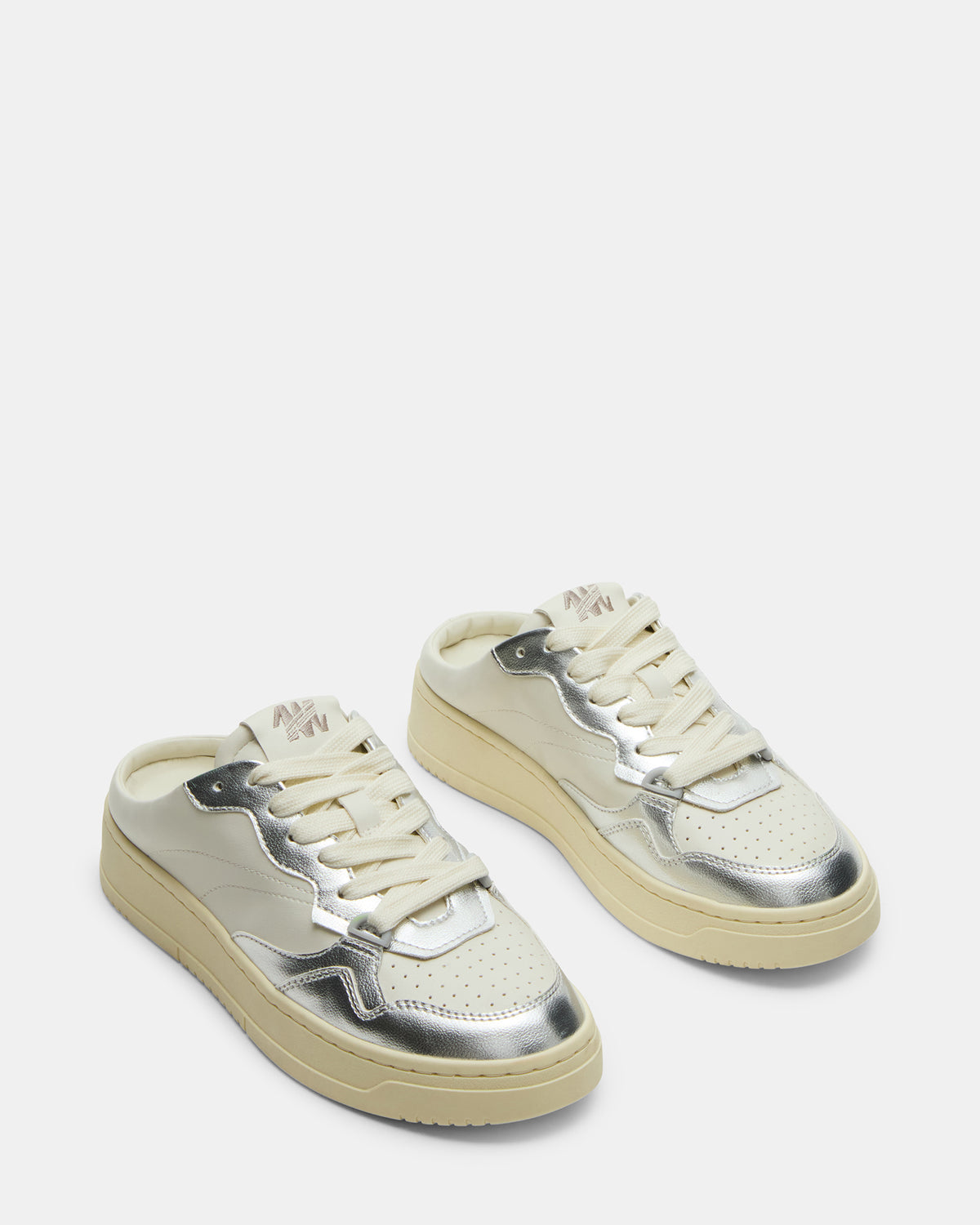JENSEN Silver Multi Slip-On Low-Top Mule Sneaker | Women's Sneakers - Steve Madden