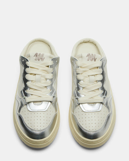 JENSEN Silver Multi Slip-On Low-Top Mule Sneaker | Women's Sneakers - Steve Madden