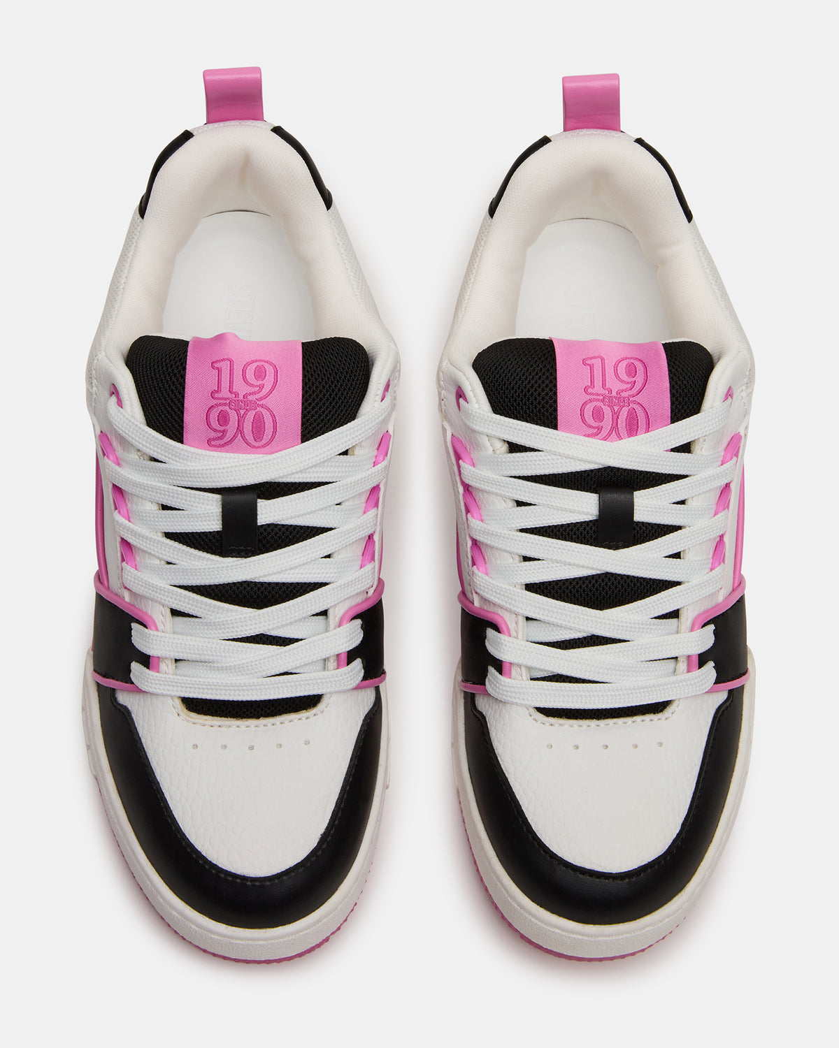 SKATER Black/Pink Low-Top Lace-Up Women's Sneaker - Steve Madden