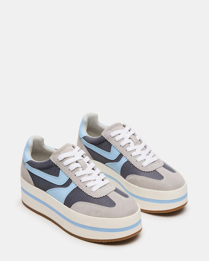JUDGE Grey Multi Platform Low-Top Lace-Up Women's Sneaker - Steve Madden