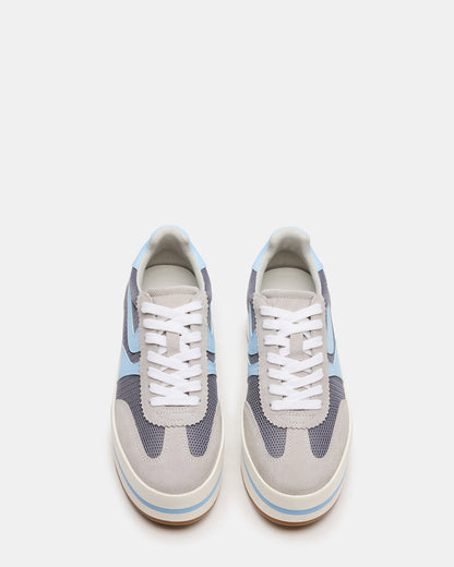 JUDGE Grey Multi Platform Low-Top Lace-Up Women's Sneaker - Steve Madden