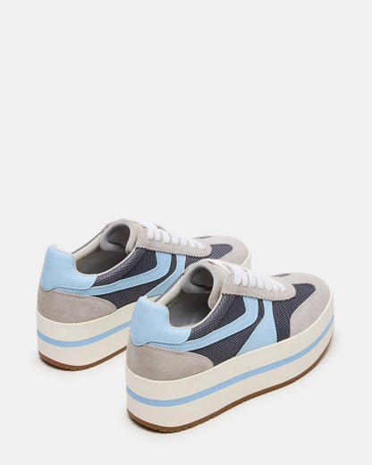 JUDGE Grey Multi Platform Low-Top Lace-Up Women's Sneaker - Steve Madden