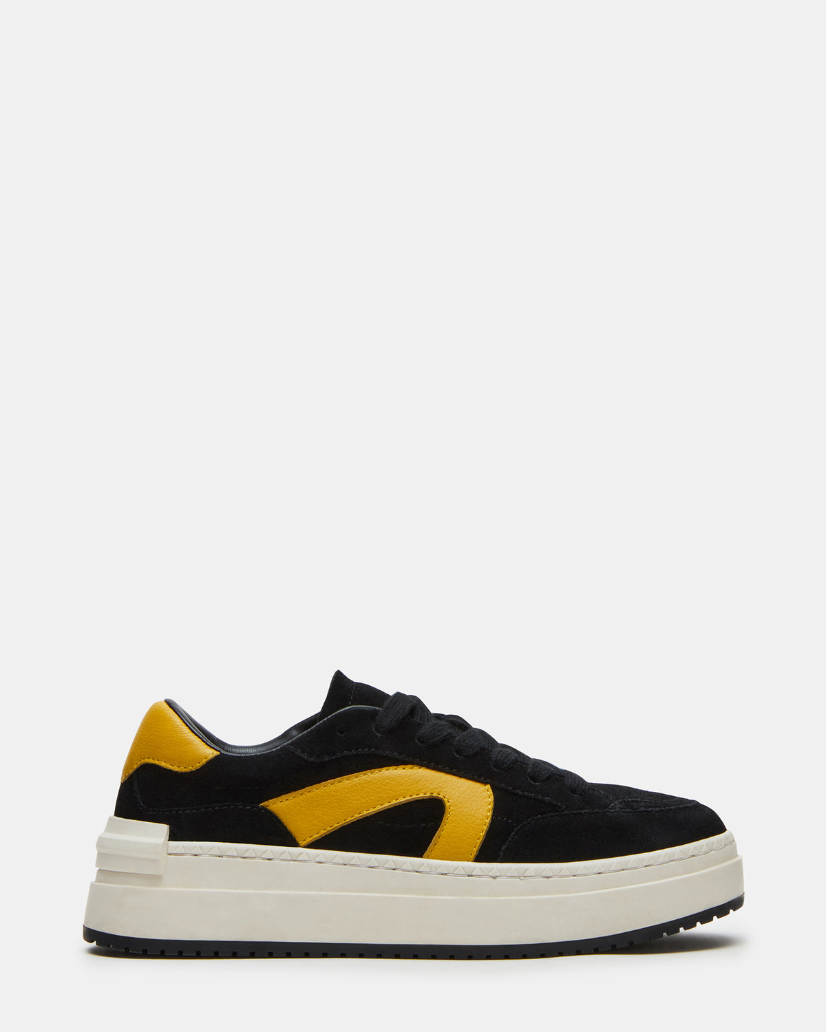 KICKFLIP Black Suede Platform Low-Top Sneaker | Women's Sneakers - Steve Madden
