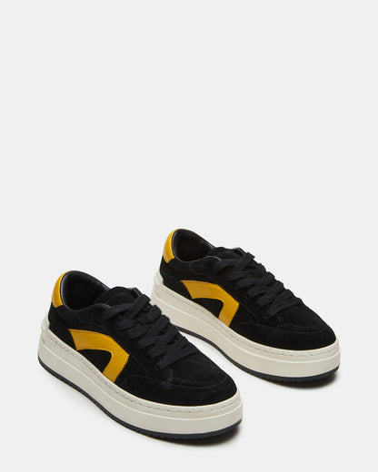 KICKFLIP Black Suede Platform Low-Top Sneaker | Women's Sneakers - Steve Madden