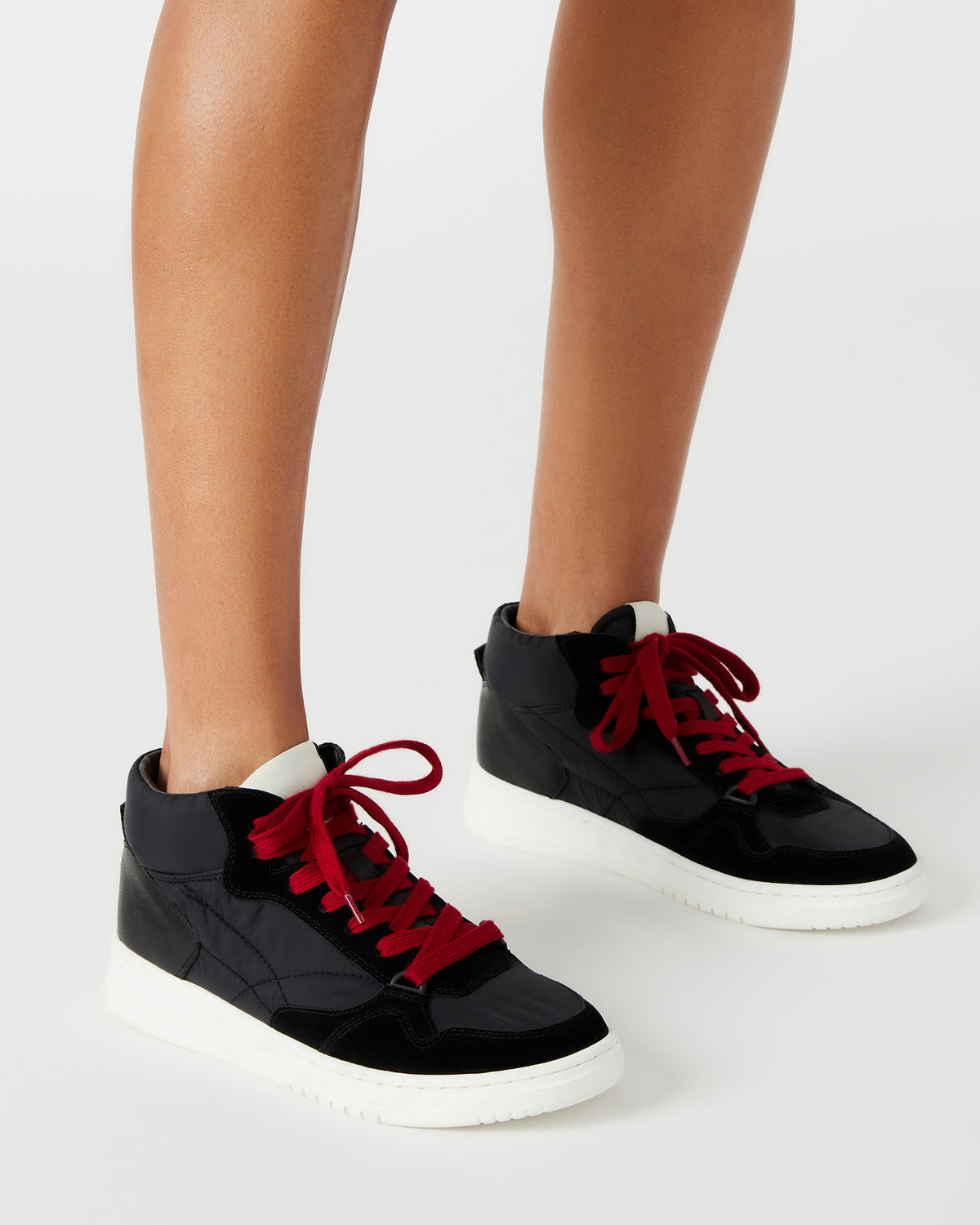 EVERETT Black Multi High-Top Lace-Up Sneaker | Women's Sneakers - Steve Madden