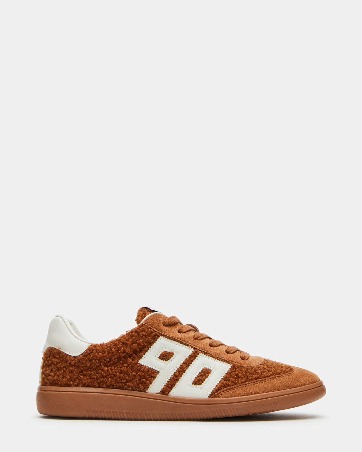 NINETIES Tobacco Low-Top Faux Shearling Sneaker | Women's Sneakers - Steve Madden