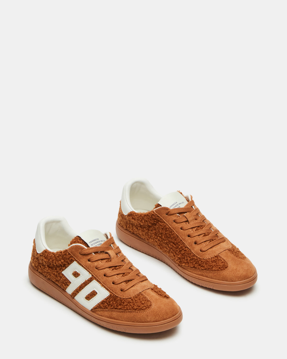 NINETIES Tobacco Low-Top Faux Shearling Sneaker | Women's Sneakers - Steve Madden