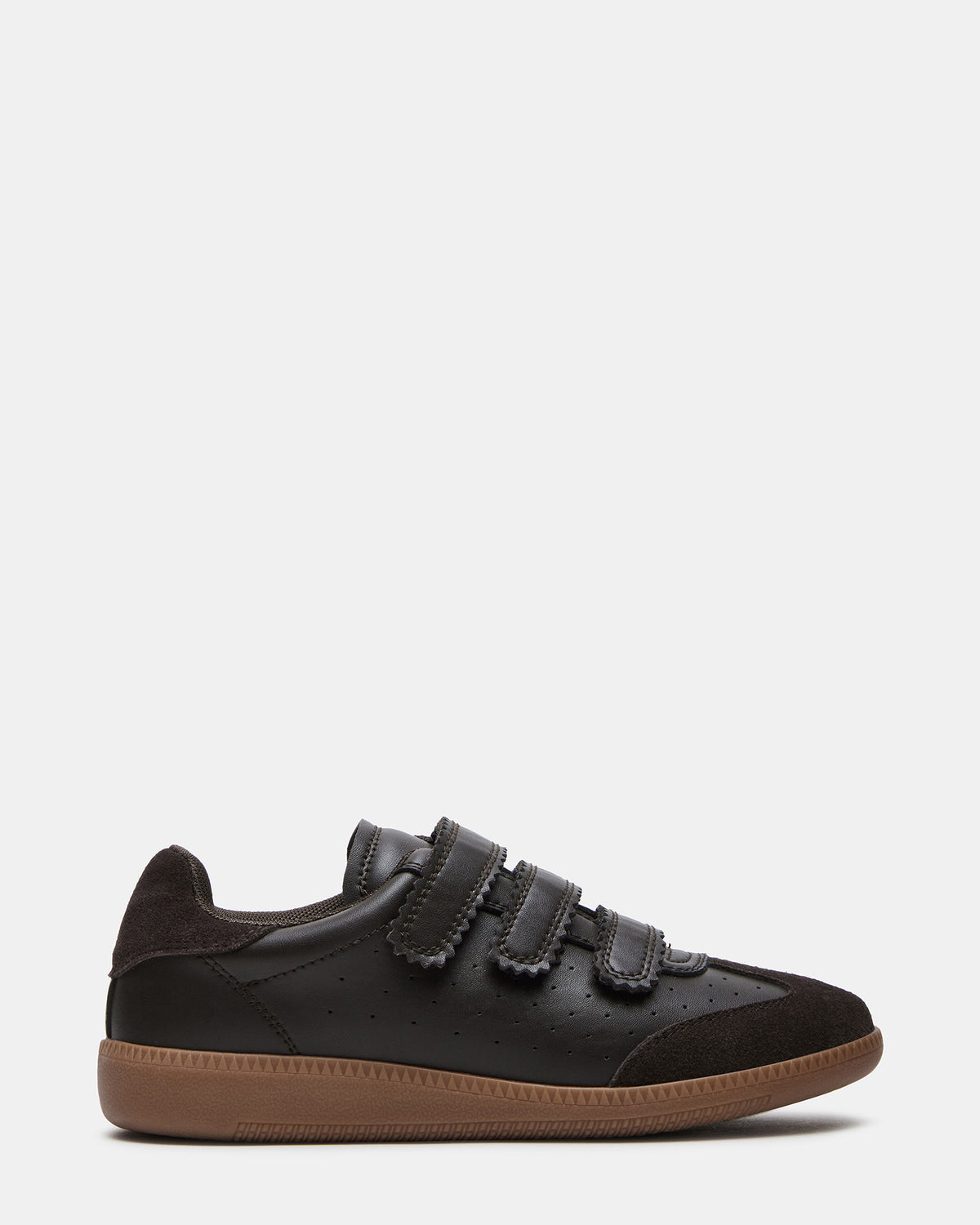 MOMENTUM Brown Suede Velcro Low-Top Women's Sneakers - Steve Madden