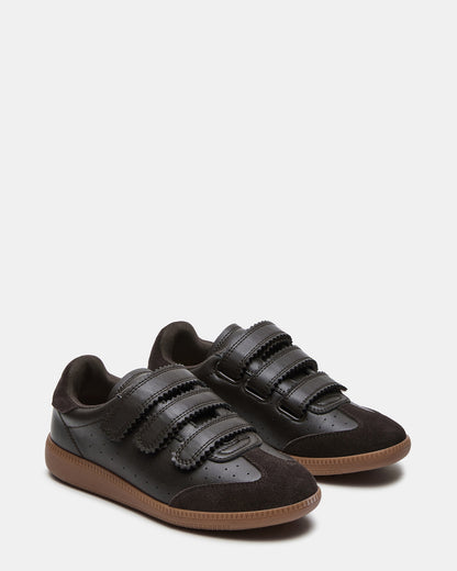 MOMENTUM Brown Suede Velcro Low-Top Women's Sneakers - Steve Madden