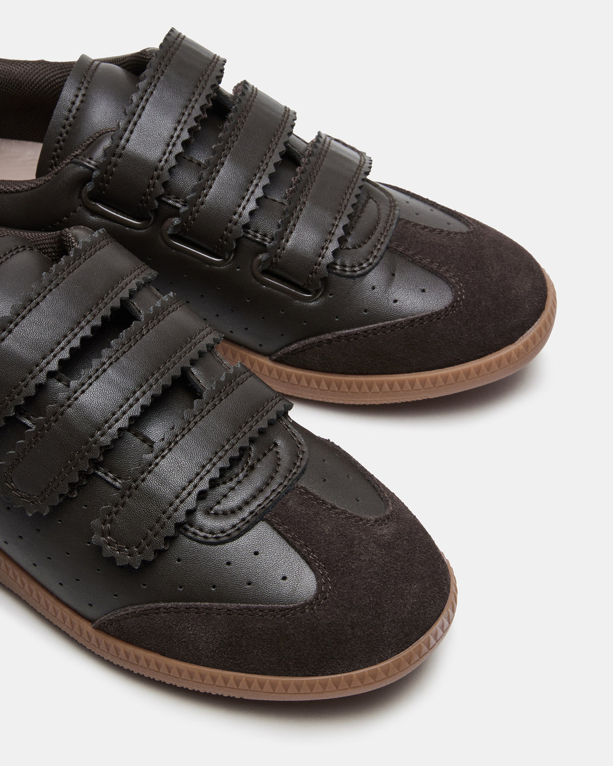 MOMENTUM Brown Suede Velcro Low-Top Women's Sneakers - Steve Madden