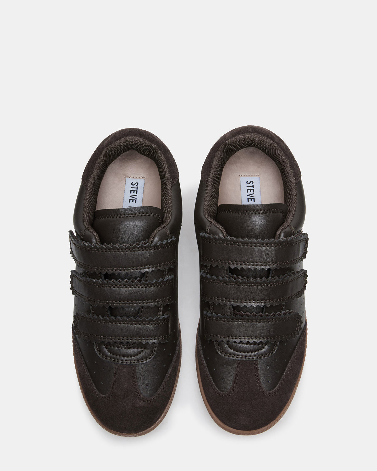 MOMENTUM Brown Suede Velcro Low-Top Women's Sneakers - Steve Madden