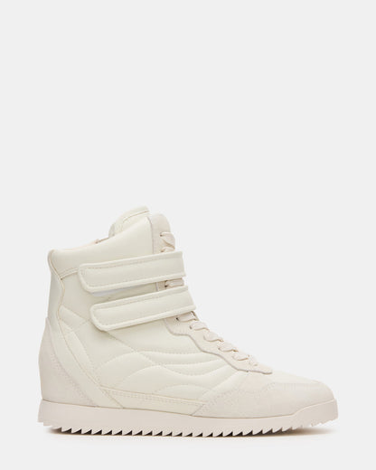 LIFTOFF White Leather Lace-Up High-Top Sneaker - Steve Madden