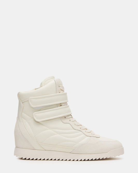 LIFTOFF White Leather Lace-Up High-Top Sneaker - Steve Madden