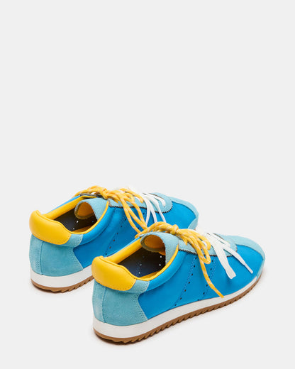 MIRAGE Blue/Yellow Low-Top Sneaker | Women's Sneakers - Steve Madden