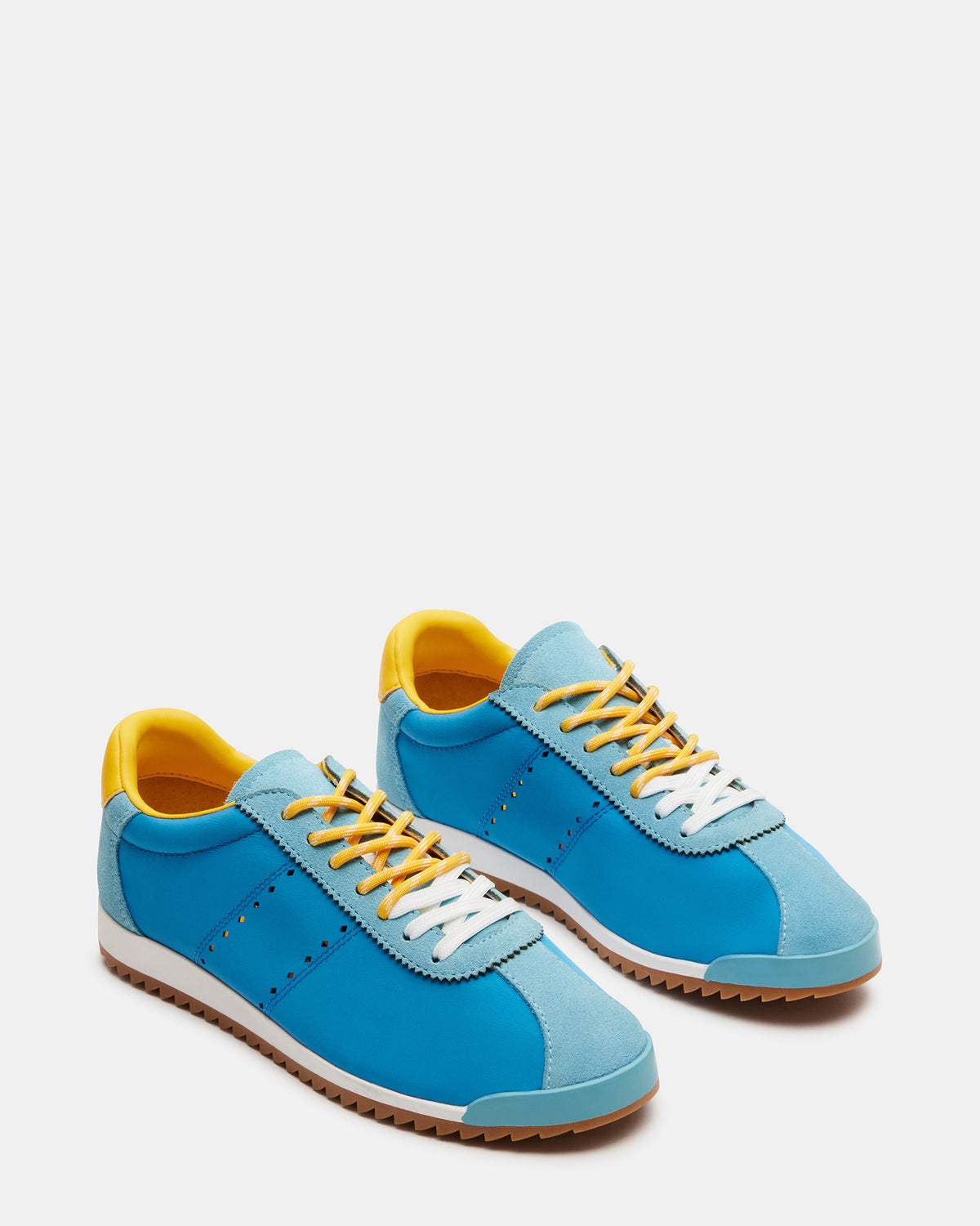 MIRAGE Blue/Yellow Low-Top Sneaker | Women's Sneakers - Steve Madden