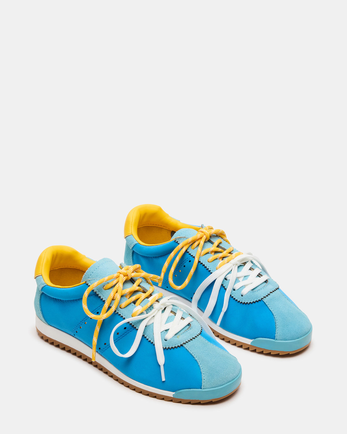 MIRAGE Blue/Yellow Low-Top Sneaker | Women's Sneakers - Steve Madden
