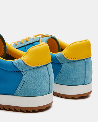 MIRAGE Blue/Yellow Low-Top Sneaker | Women's Sneakers - Steve Madden