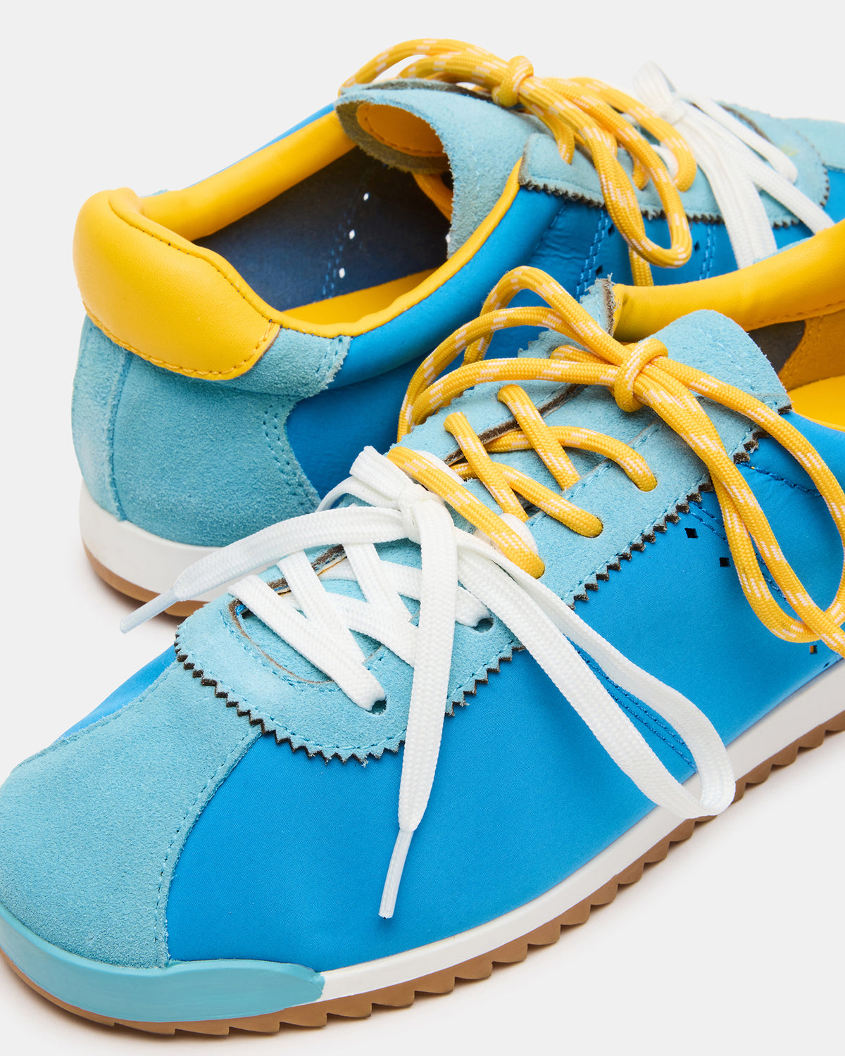 MIRAGE Blue/Yellow Low-Top Sneaker | Women's Sneakers - Steve Madden