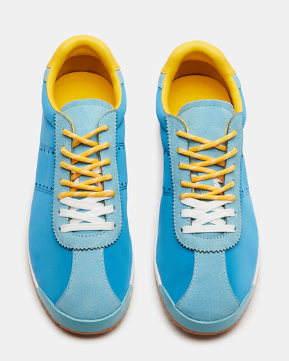 MIRAGE Blue/Yellow Low-Top Sneaker | Women's Sneakers - Steve Madden