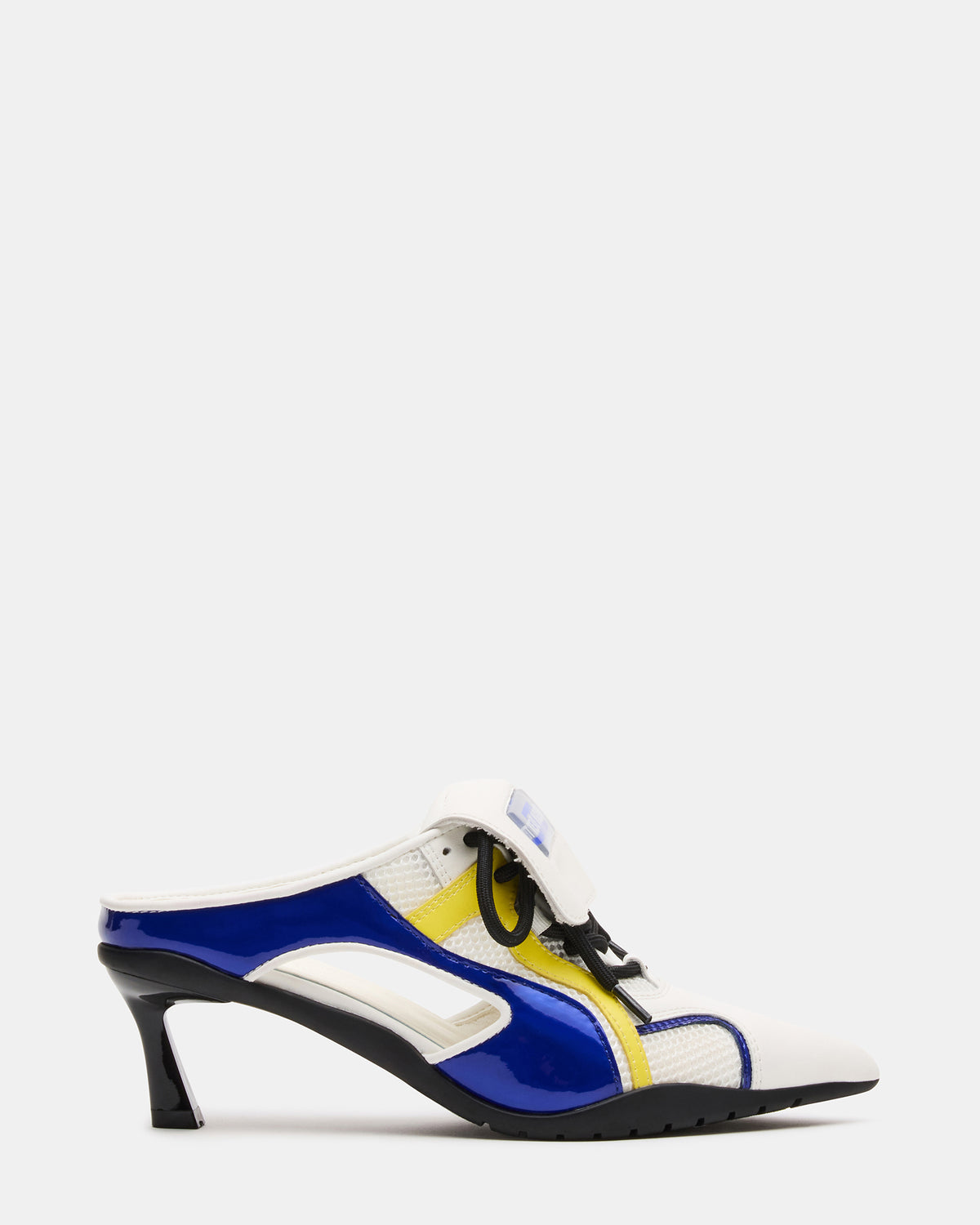 SHEVRON Blue Multi Pointed-Toe Lace-Up Women's Sneaker - Steve Madden