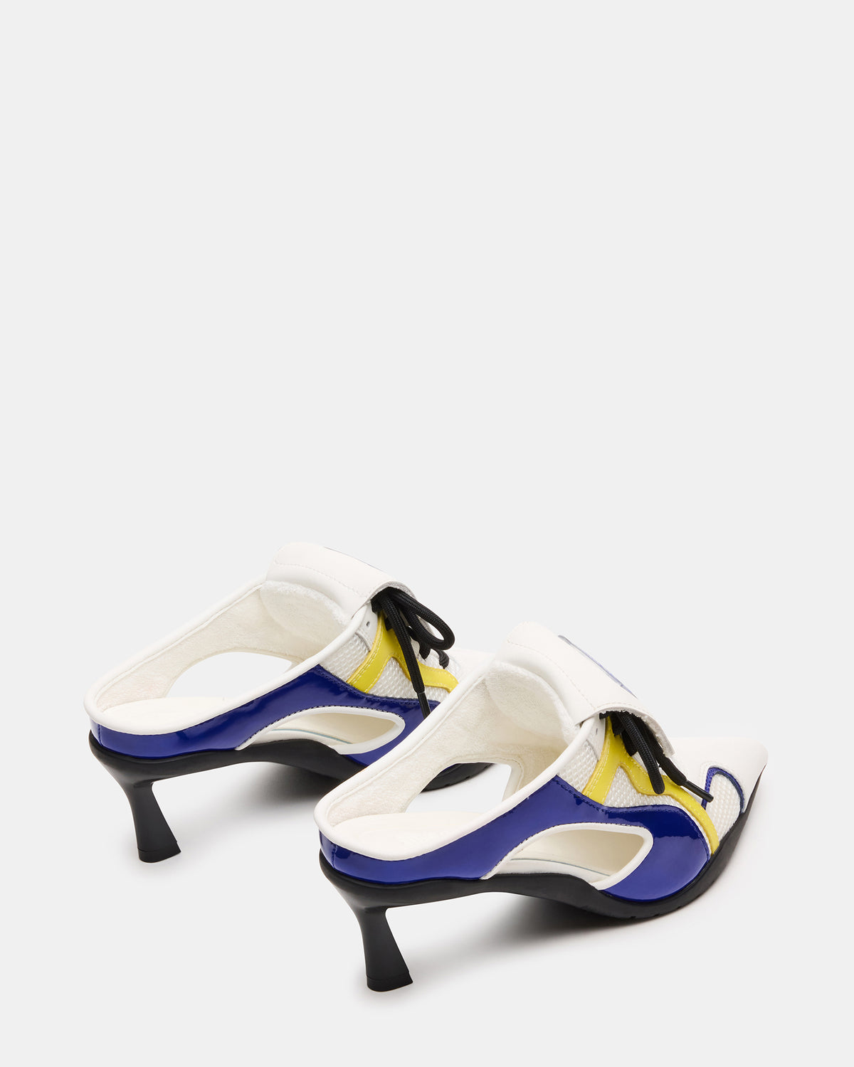SHEVRON Blue Multi Pointed-Toe Lace-Up Women's Sneaker - Steve Madden