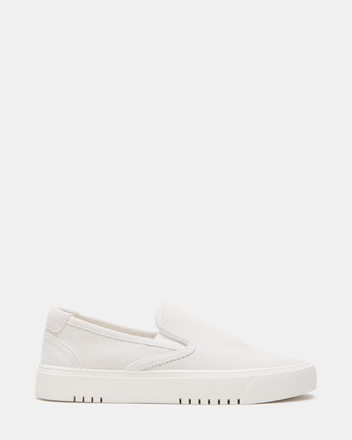 MURPHY White Suede Women's Low-Top Sneaker - Steve Madden