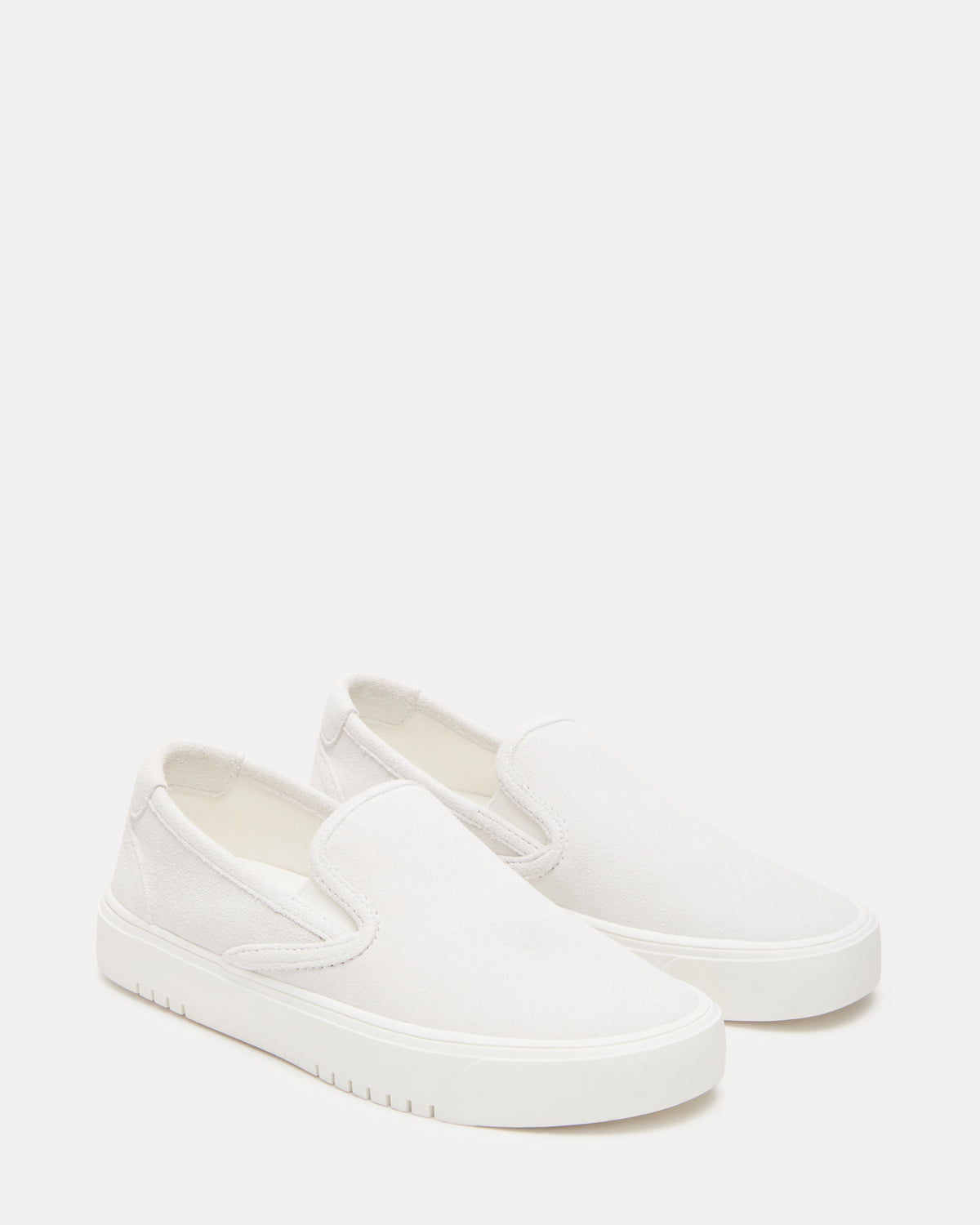 MURPHY White Suede Women's Low-Top Sneaker - Steve Madden