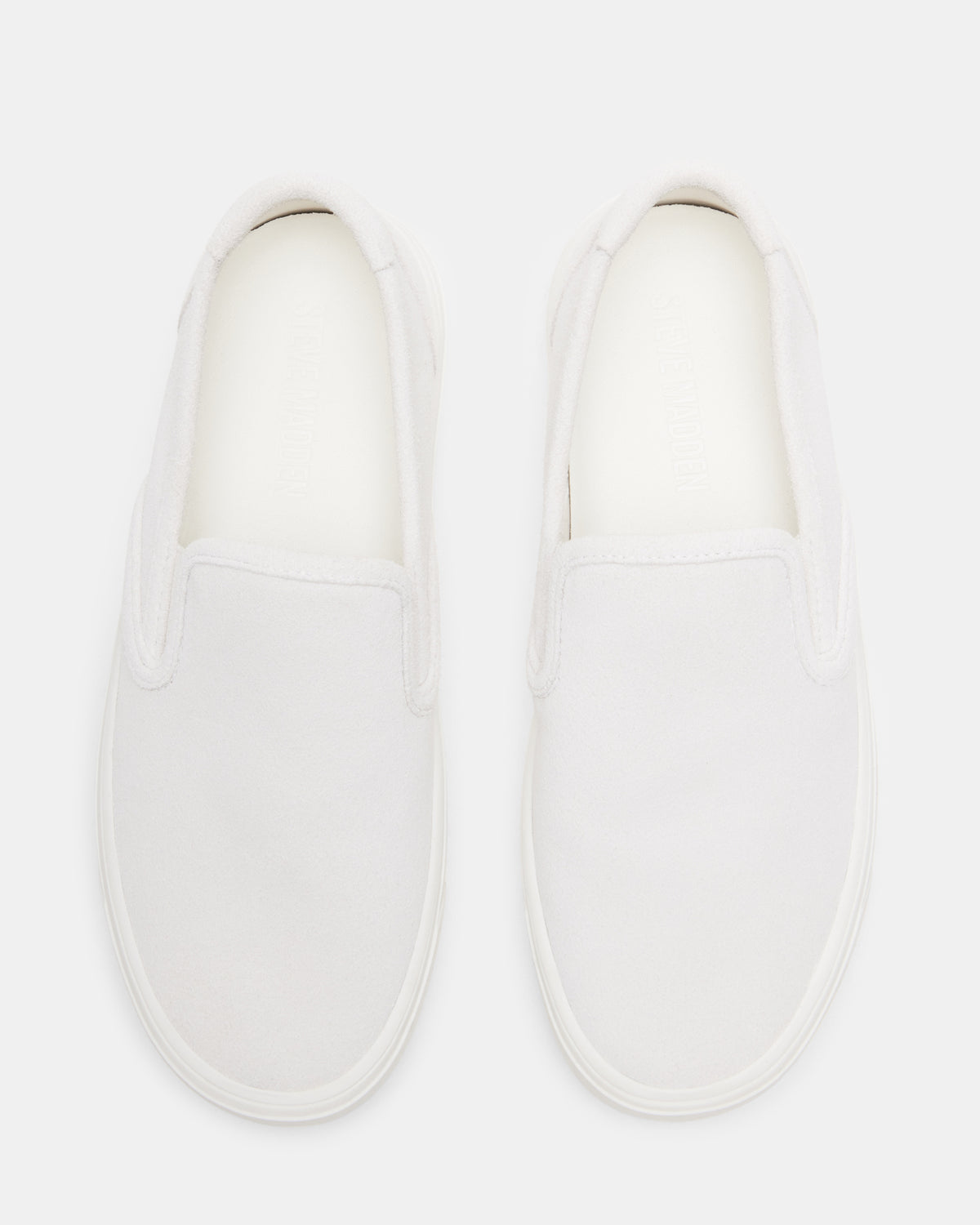 MURPHY White Suede Women's Low-Top Sneaker - Steve Madden