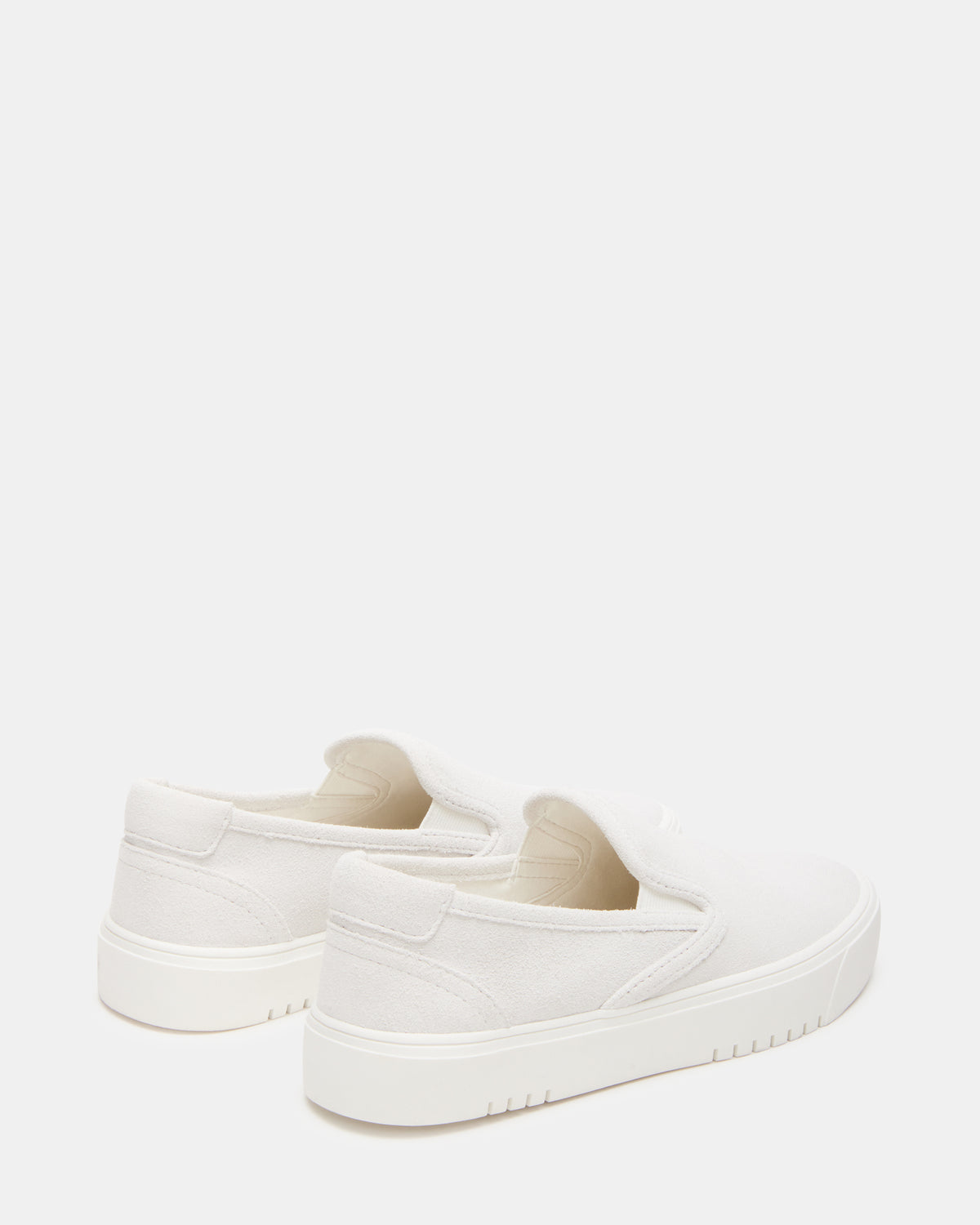 MURPHY White Suede Women's Low-Top Sneaker - Steve Madden